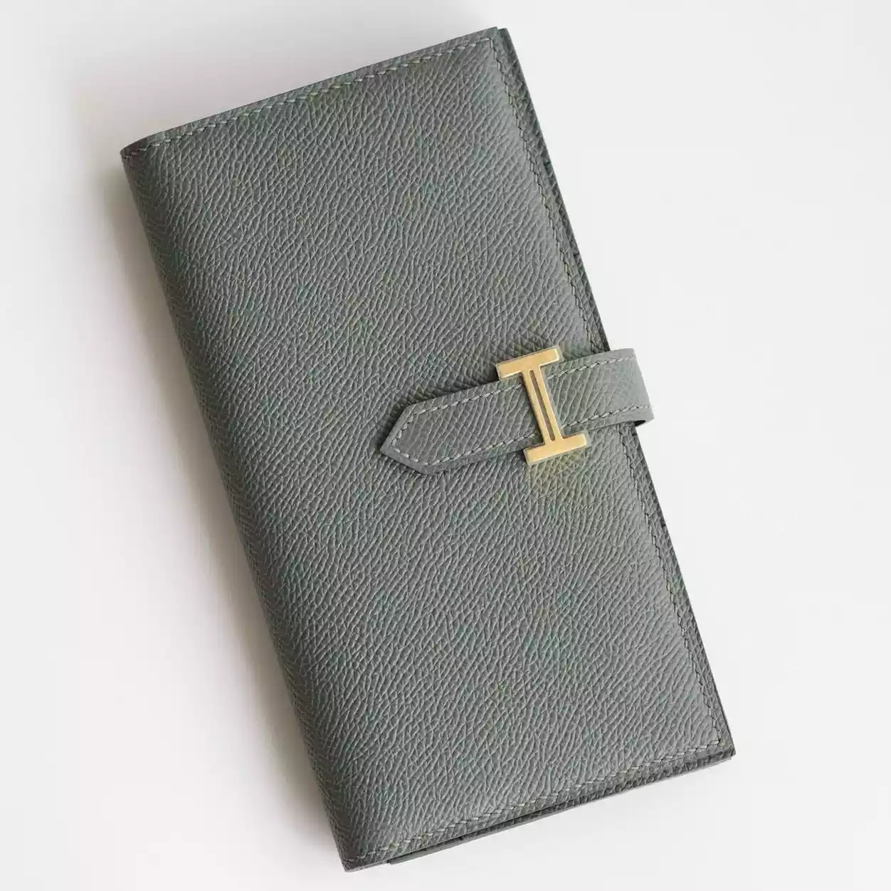 Hermes Bearn Long Handmade Wallet in Vert Amande Epsom Calfskin – HW141