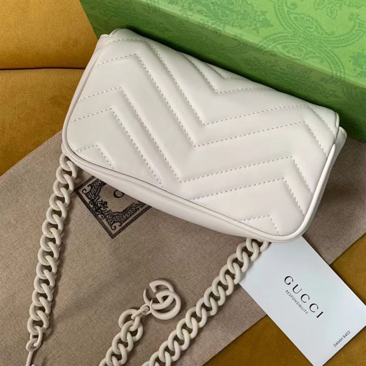 GUCCI GG MARMONT BELT BAG IN WHITE LEATHER – GB64