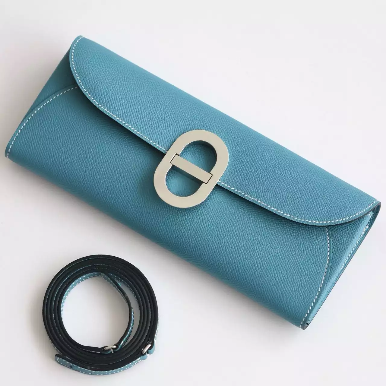 Hermes Maillon To Go Wallet in Blue Jean Epsom Calfskin – HW175