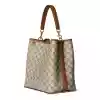 GUCCI GG CANVAS EMBLEM MEDIUM BUCKET BAG BEIGE/BROWN 2025 – BG112
