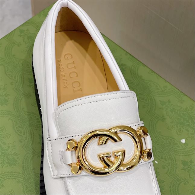 GUCCI LEATHER LOAFER IN WHITE – GL046