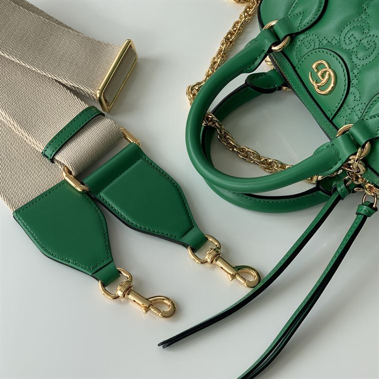 GUCCI GG MATELASSE MINI BAG IN BRIGHT GREEN LEATHER – GB70