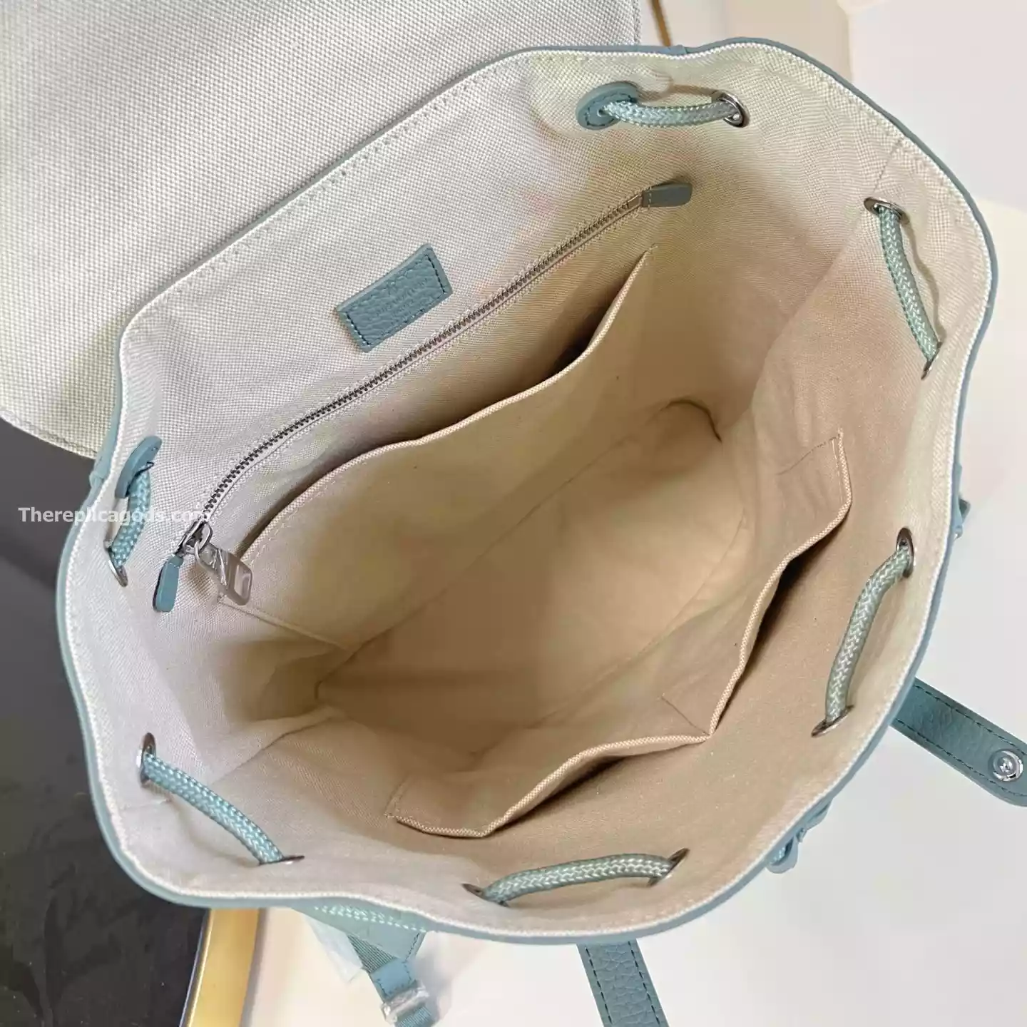 CHRISTOPHER MM BACKPACK MISTY LAKE GREEN MONOGRAM TAURILLON – LW310