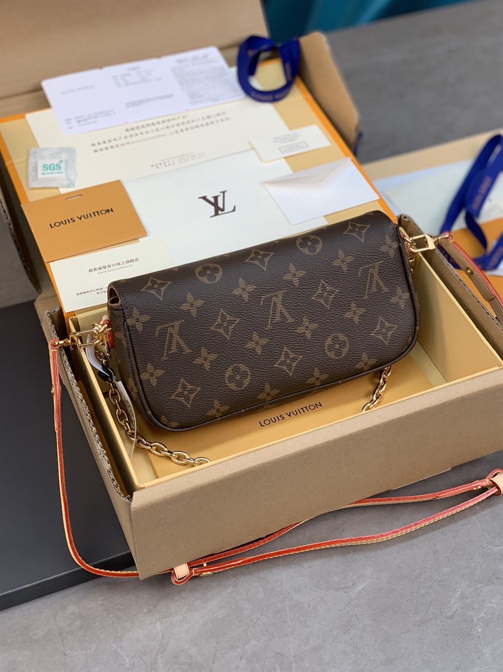 LOUIS VUITTON WALLET ON CHAIN IVY MONOGRAM CANVAS – LW039
