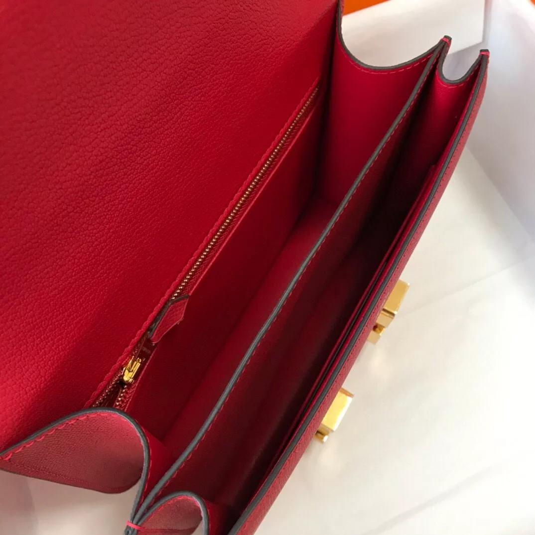 Hermes Red Constance MM 24cm Epsom Leather Bag – HW039