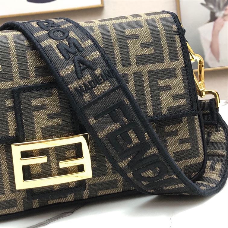 FENDI BAGUETTE JACQUARD FF FABRIC BAG –  F001