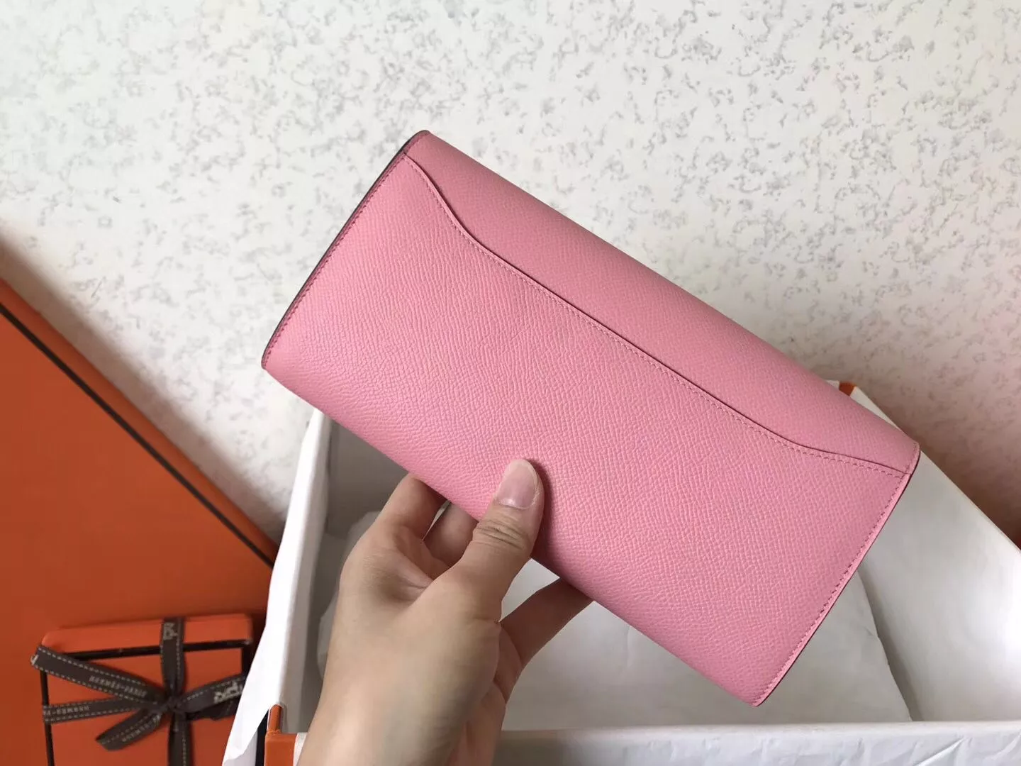 Hermes Constance Long Wallet In Pink Epsom Leather – HW187