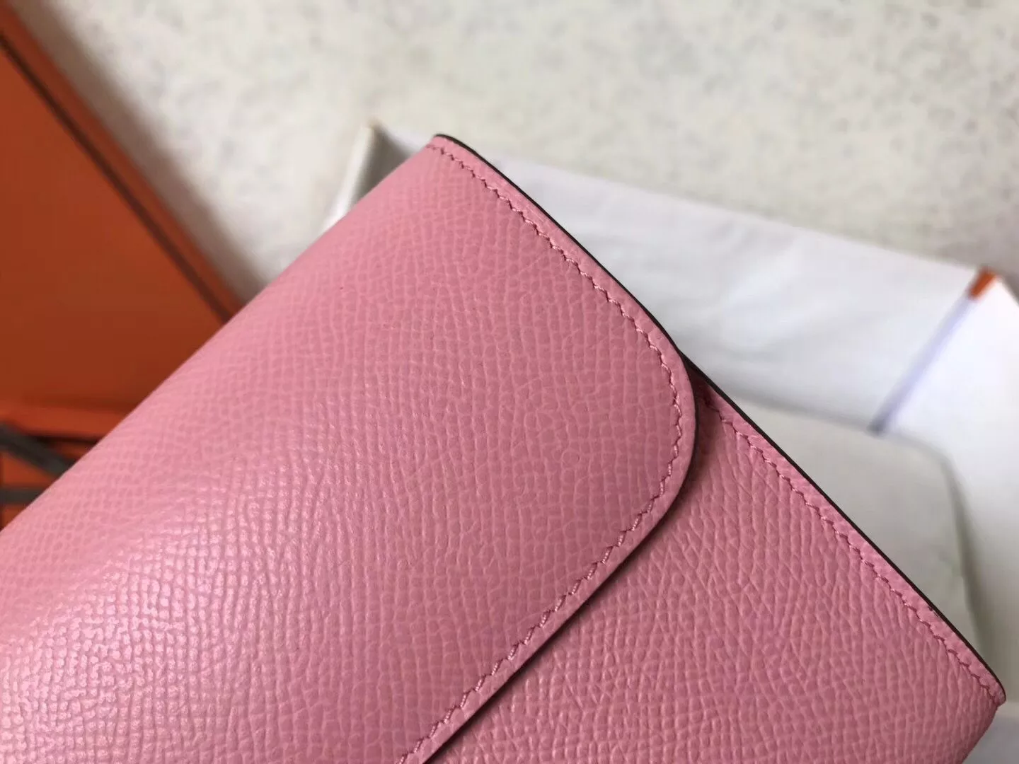 Hermes Constance Long Wallet In Pink Epsom Leather – HW187