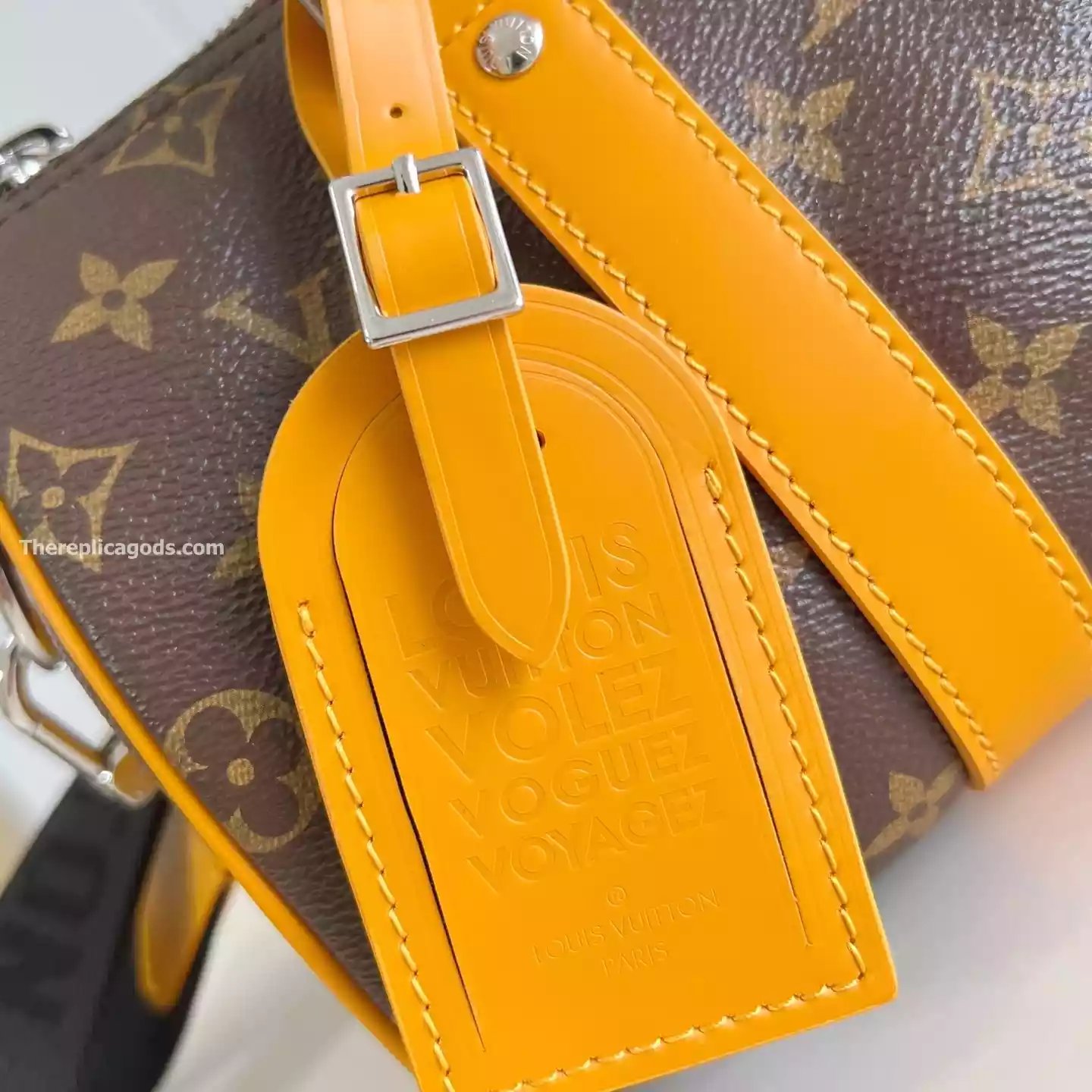 KEEPALL BANDOULIERE 25 BAG SAFRAN YELLOW MONOGRAM MACASSAR – LW301