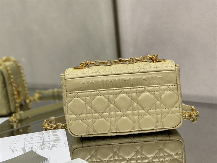 DIOR SMALL DIOR CARO BAG GOLD STONE SUPPLE CANNAGE CALFSKIN – DOB118