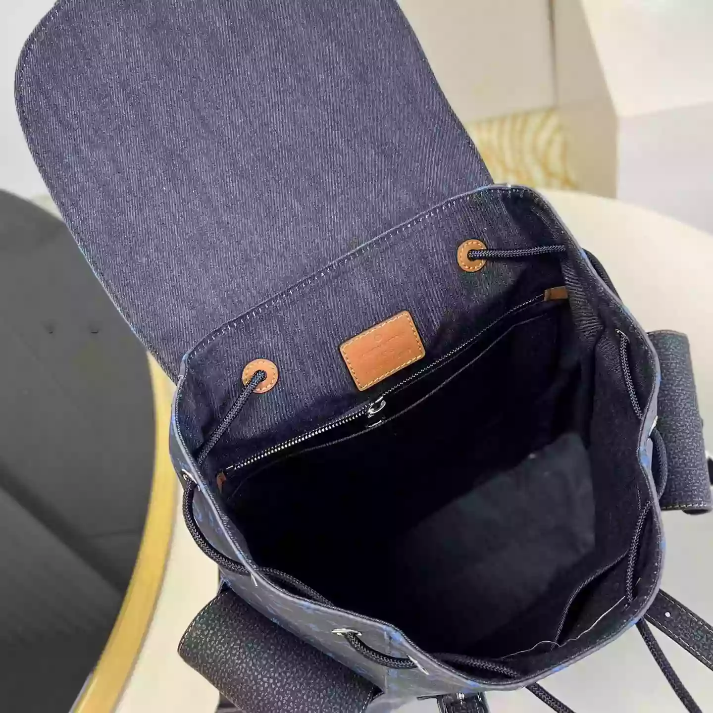 CHRISTOPHER MM MONOGRAM BACKPACK IN BLUE – LW345