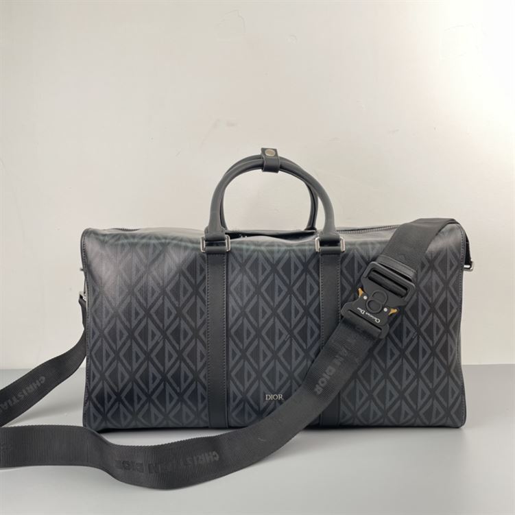 DIOR LINGOT 50 BAG BLACK CD DIAMOND CANVAS – DIO009