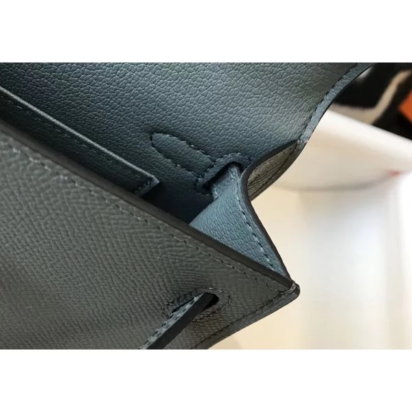 Hermes Kelly Mini II Bag In Vert Amande Epsom Leather GHW – HW114