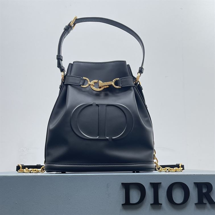 DIOR MEDIUM C EST DIOR BAG BLACK CD EMBOSSED CALFSKIN – DOB042