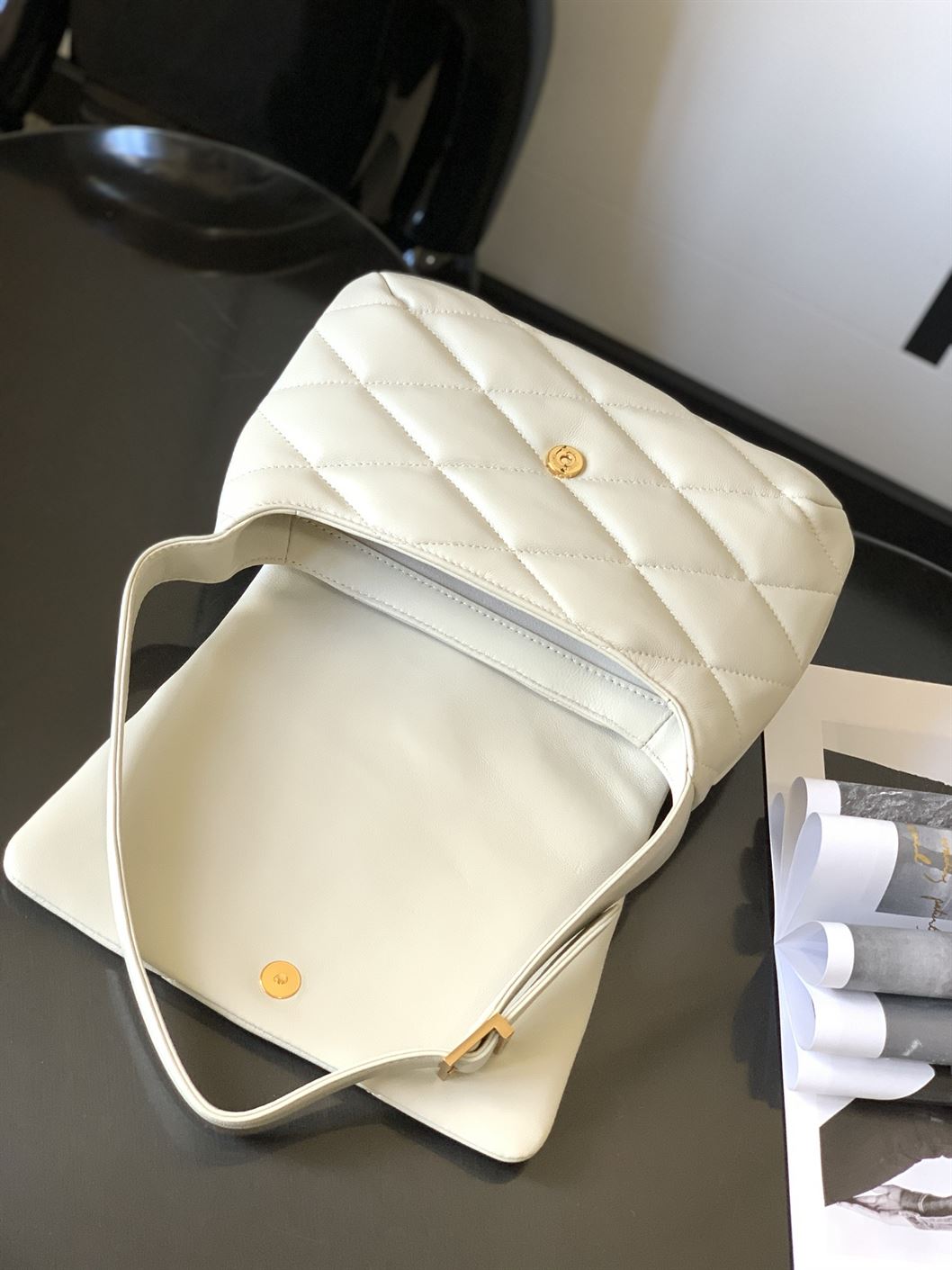 YSL LE 57 HOBO BAG IN QUILTED LAMBSKIN – YB048