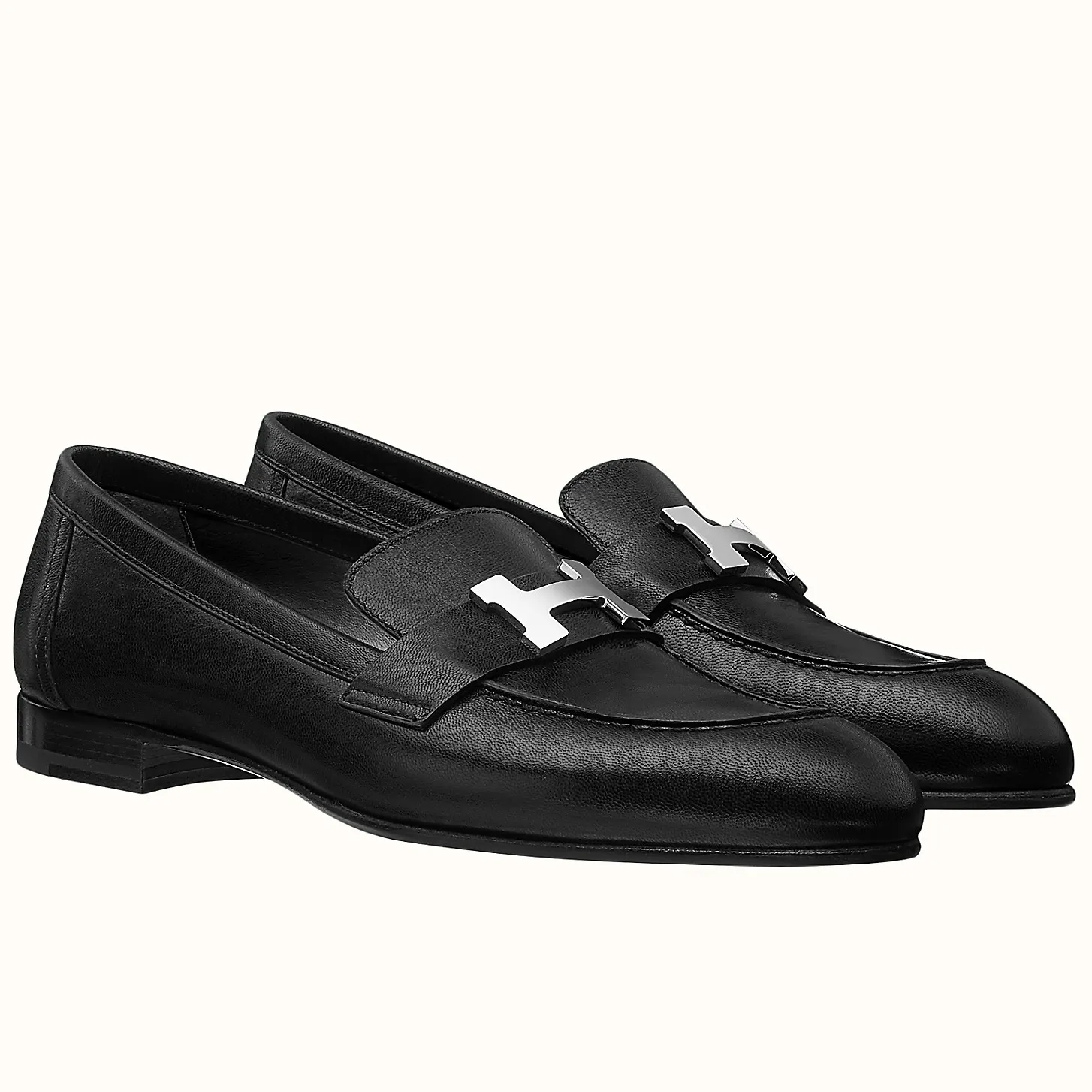Hermes Women’s Paris Loafers In Noir Goatskin – HM084