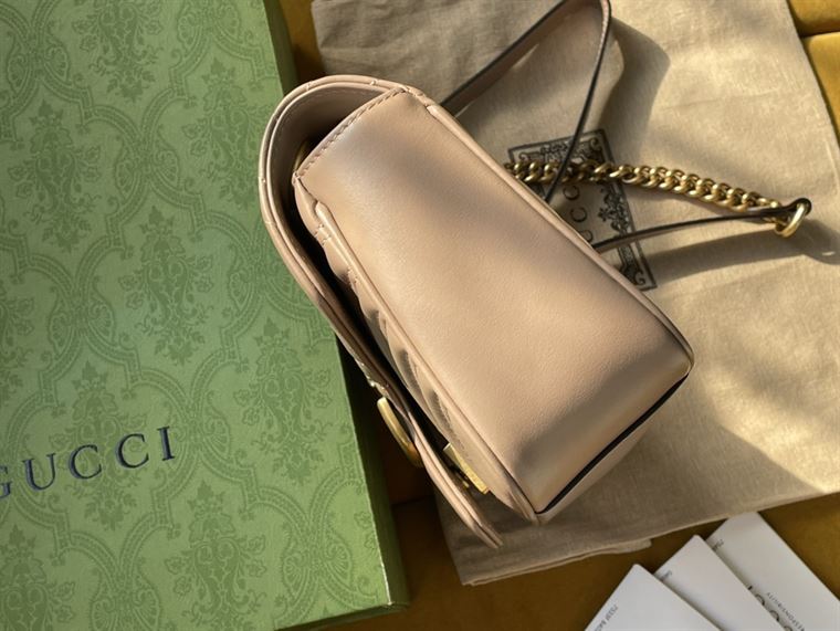 GUCCI GG MARMONT SMALL SHOULDER BAG IN BROWN LEATHER – GB60