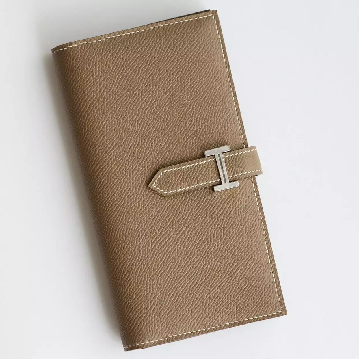 Hermes Bearn Long Handmade Wallet in Taupe Epsom Calfskin – HW144