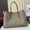 GUCCI GG CANVAS EMBLEM MAXI TOTE BAG BEIGE/BROWN 2025 – BG111