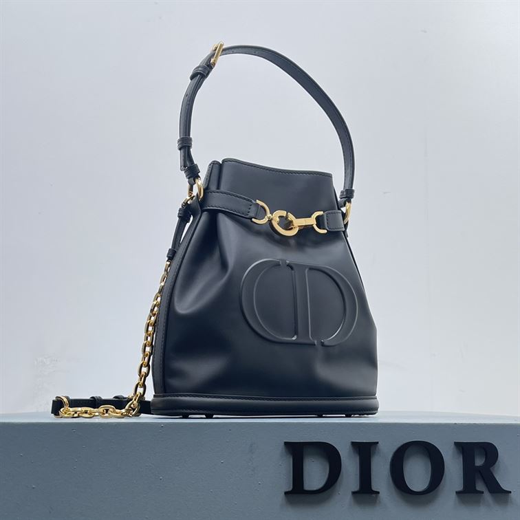 DIOR MEDIUM C EST DIOR BAG BLACK CD EMBOSSED CALFSKIN – DOB042