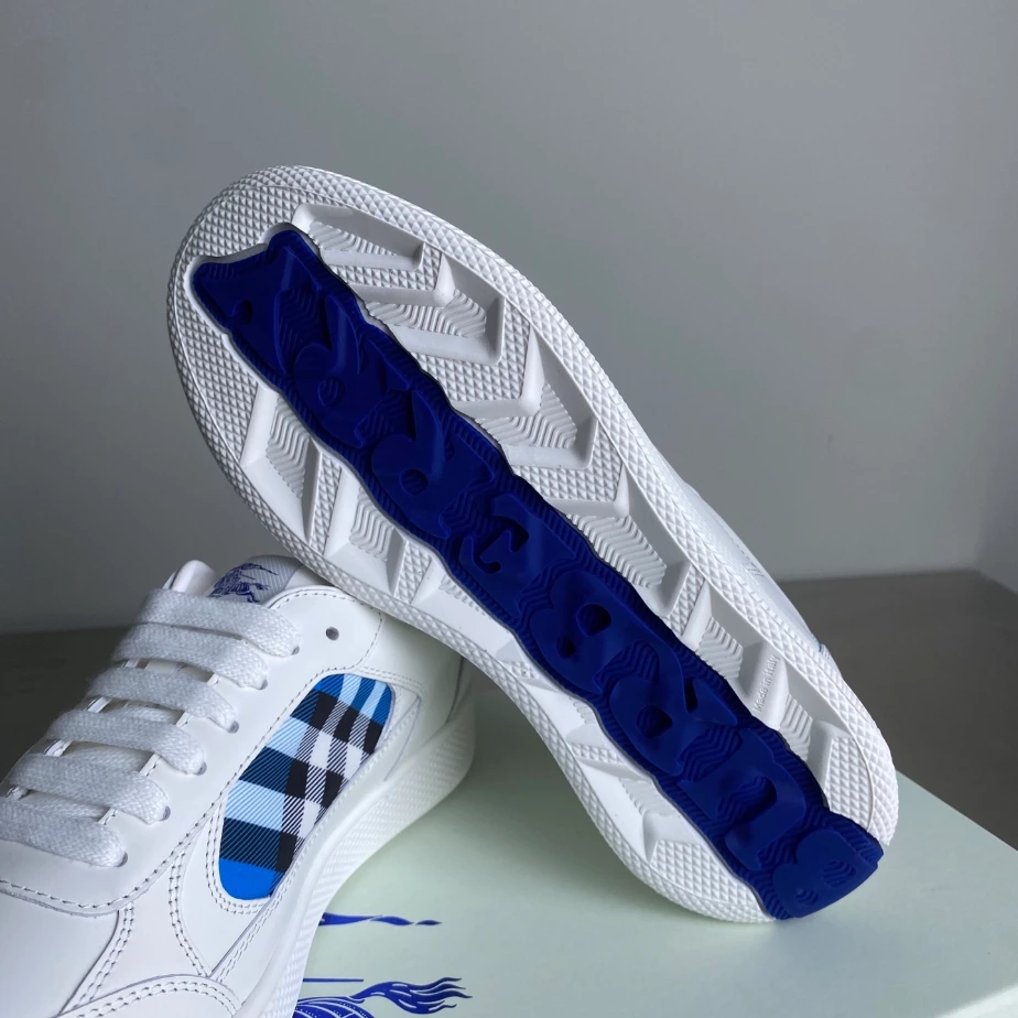 BURBERRY LEATHER AND CHECK TERRACE SNEAKERS – BBR035