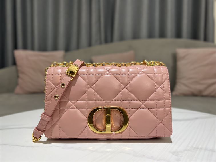 DIOR MEDIUM DIOR CARO BAG ROSE DES VENTS QUILTED MACROCANNAGE CALFSKIN – DOB063