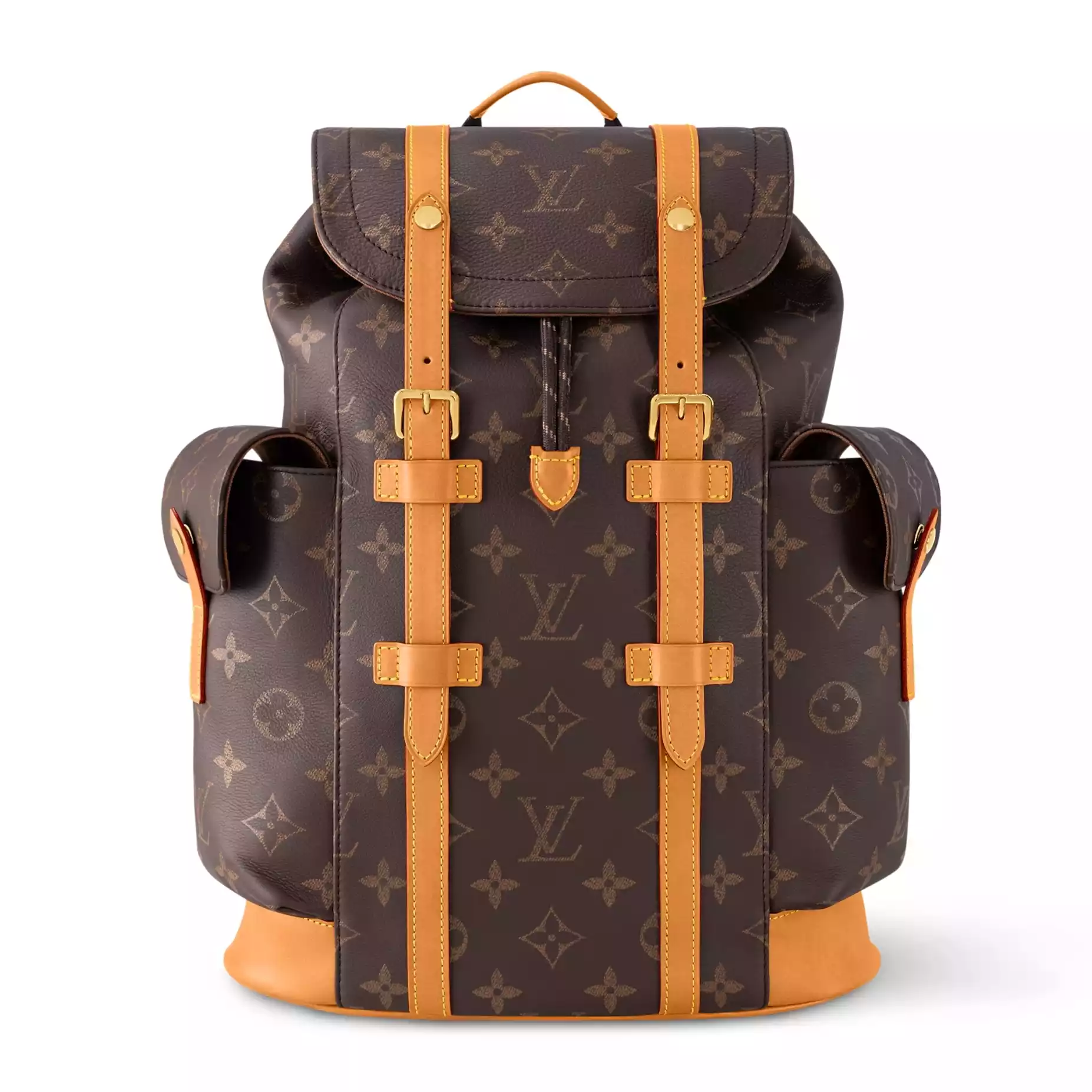 CHRISTOPHER MM BACKPACK BROWN MONOGRAM CALF LEATHER M14038 – LW338
