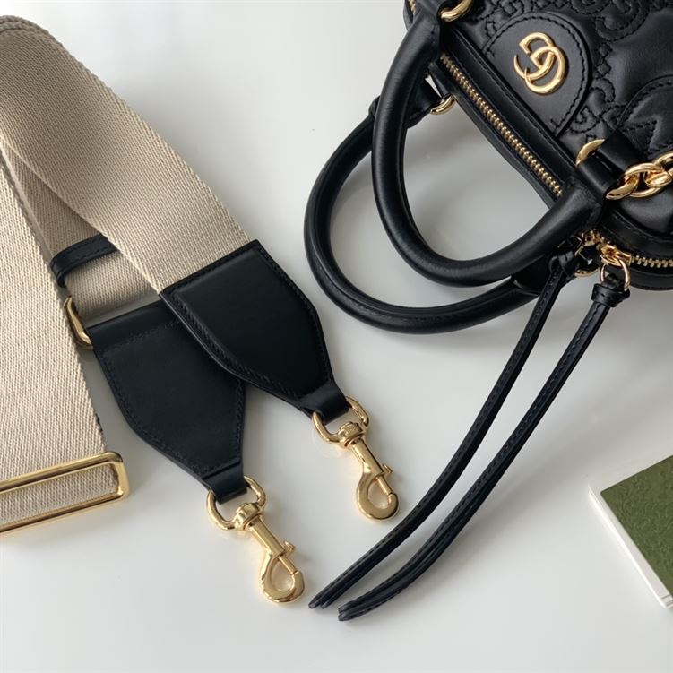 GUCCI GG MATELASSE MINI BAG IN BLACK LEATHER – GB69