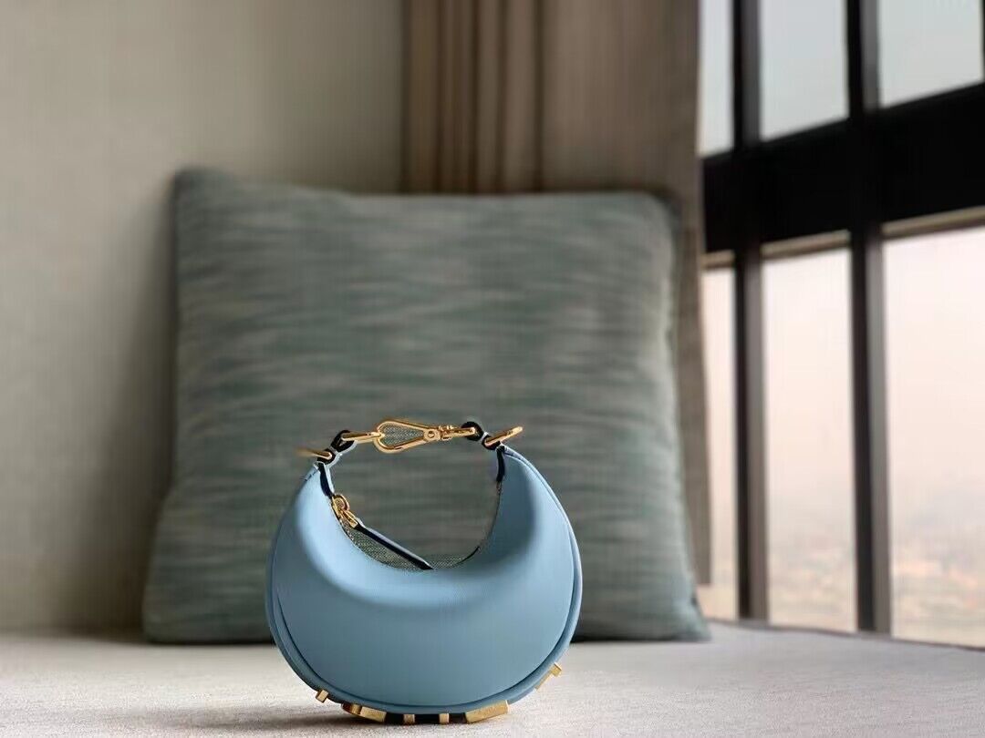 NANO FENDYGRAPHY BLUE LEATHER CHARM – F038