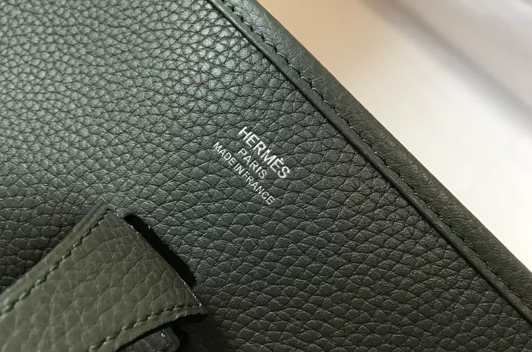 Hermes Evelyne III 29 PM Bag In Vert Amande Clemence Leather – HW059