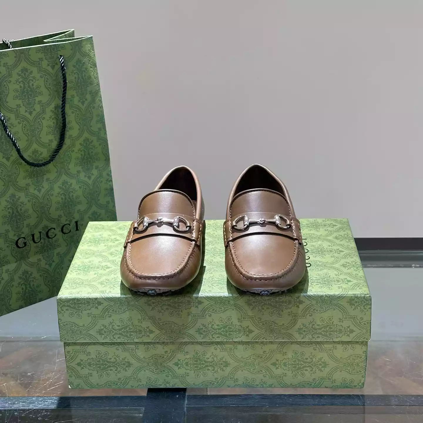 DRIVER WITH HORSEBIT BROWN LEATHER – GL097