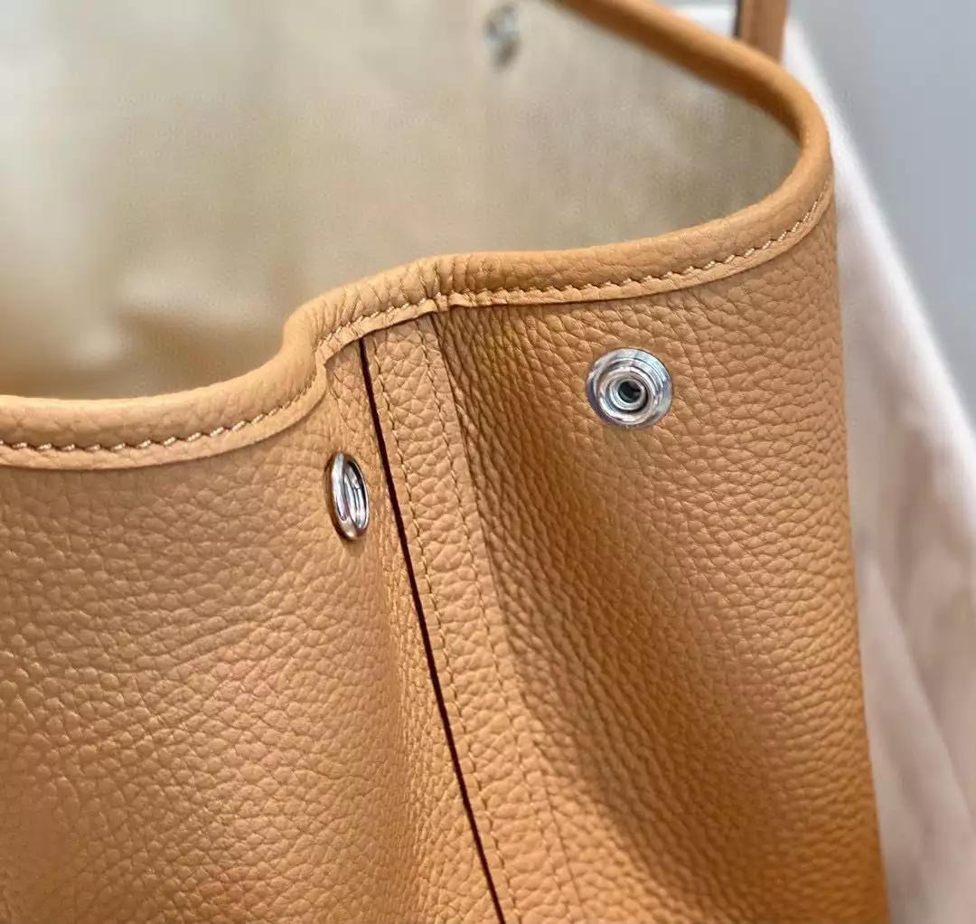 Hermes Garden Party 30 Bag In Chai Taurillon Leather – HW073