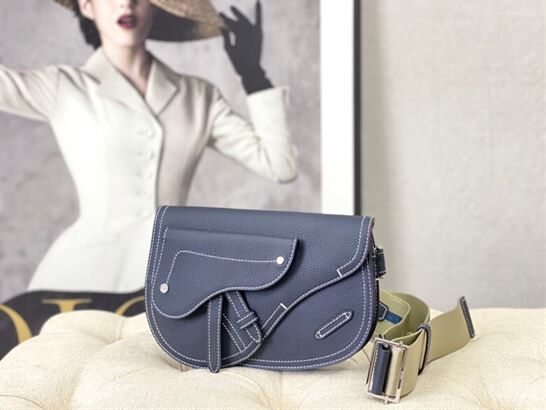 DIOR X KAWS POUCH SADDLE NAVY BLUE – DIO016
