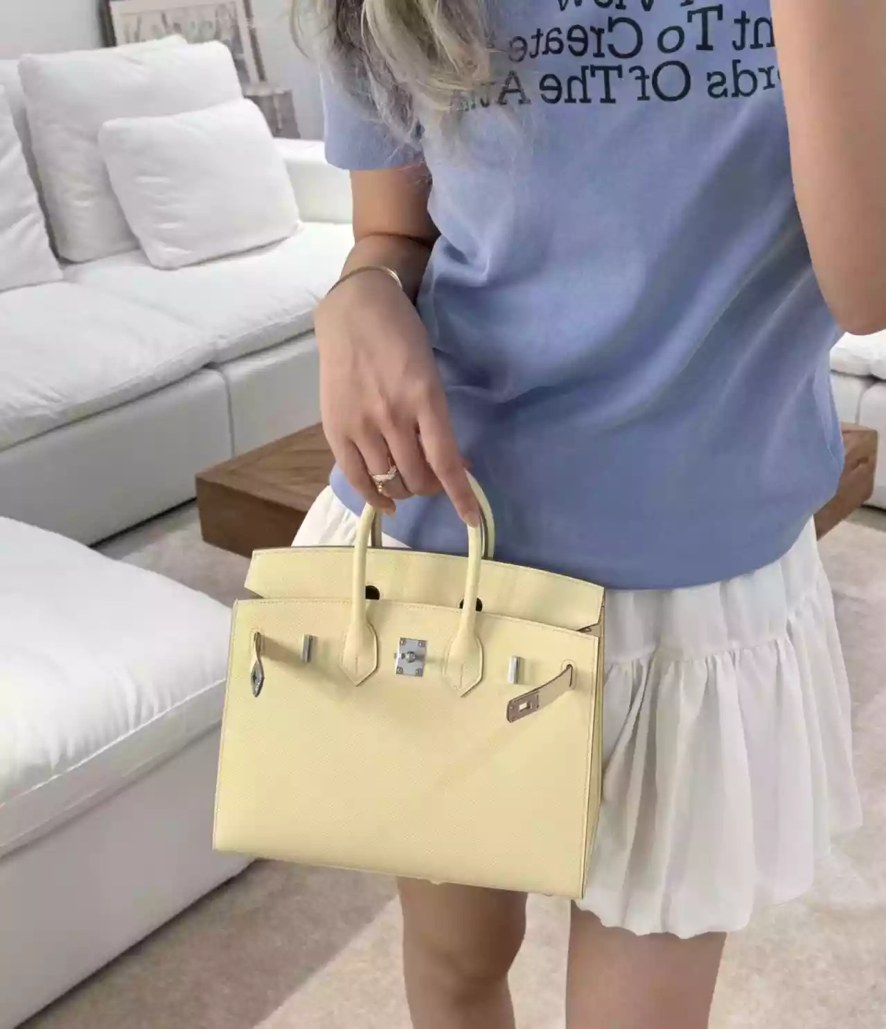 HERMES Epsom Birkin Sellier 25 Jaune Milton – HW193