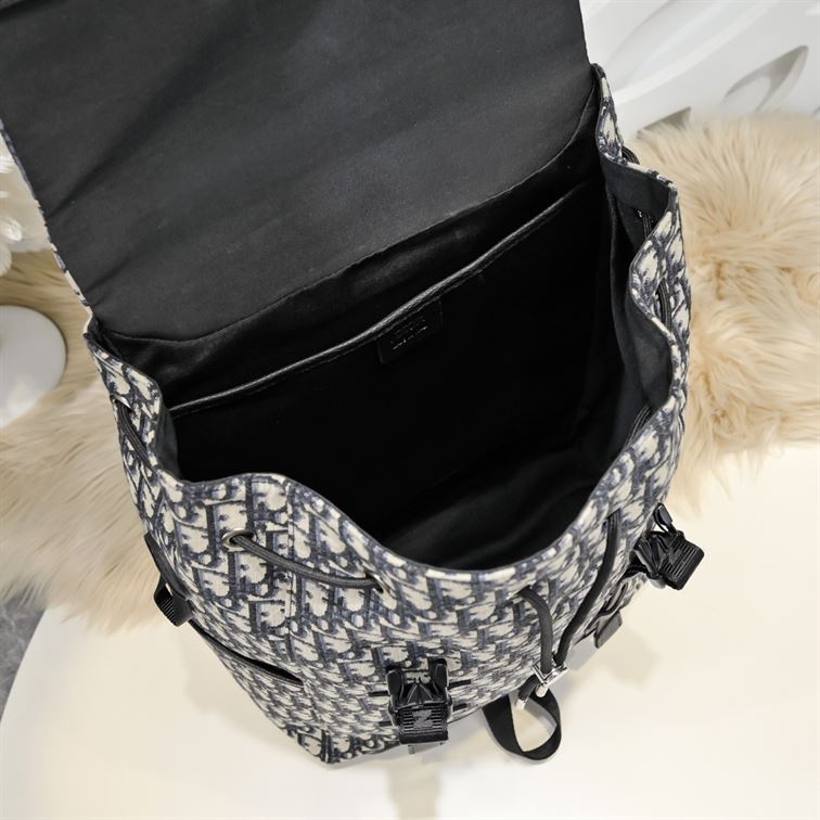 DIOR EXPLORER BACKPACK BEIGE AND BLACK OBLIQUE JACQUARD – DIO021