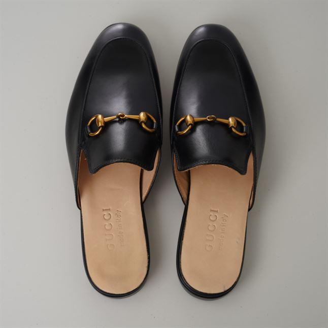 GUCCI BLACK PRINCETOWN SLIPPERS – GL041