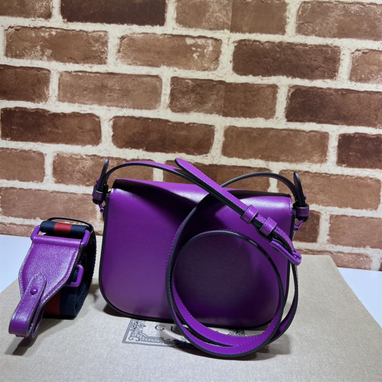 GUCCI HORSEBIT 1955 SMALL SHOULDER BAG PURPLE LEATHER – GB27