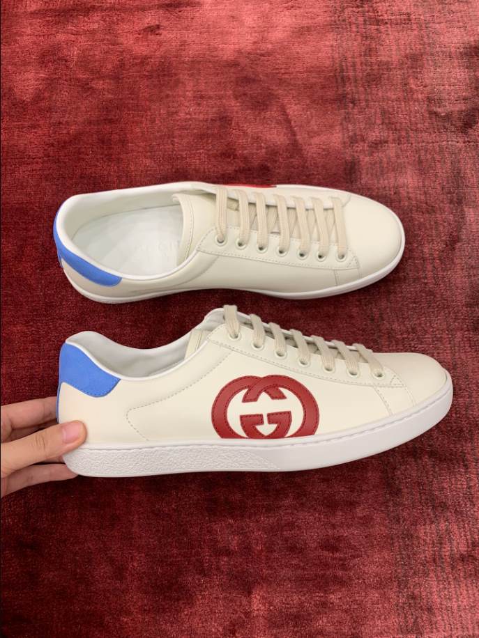 Gucci Ace Interlocking G White Red Blue Sneakers – GCC196