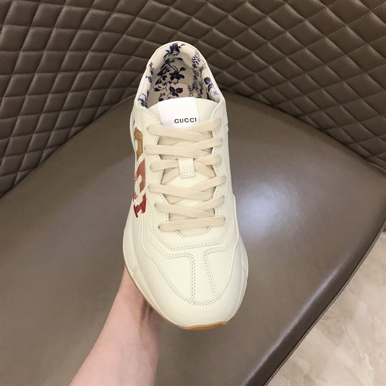 GUCCI IVORY RHYTON RAINBOW GLITTER SNEAKERS – GCC013