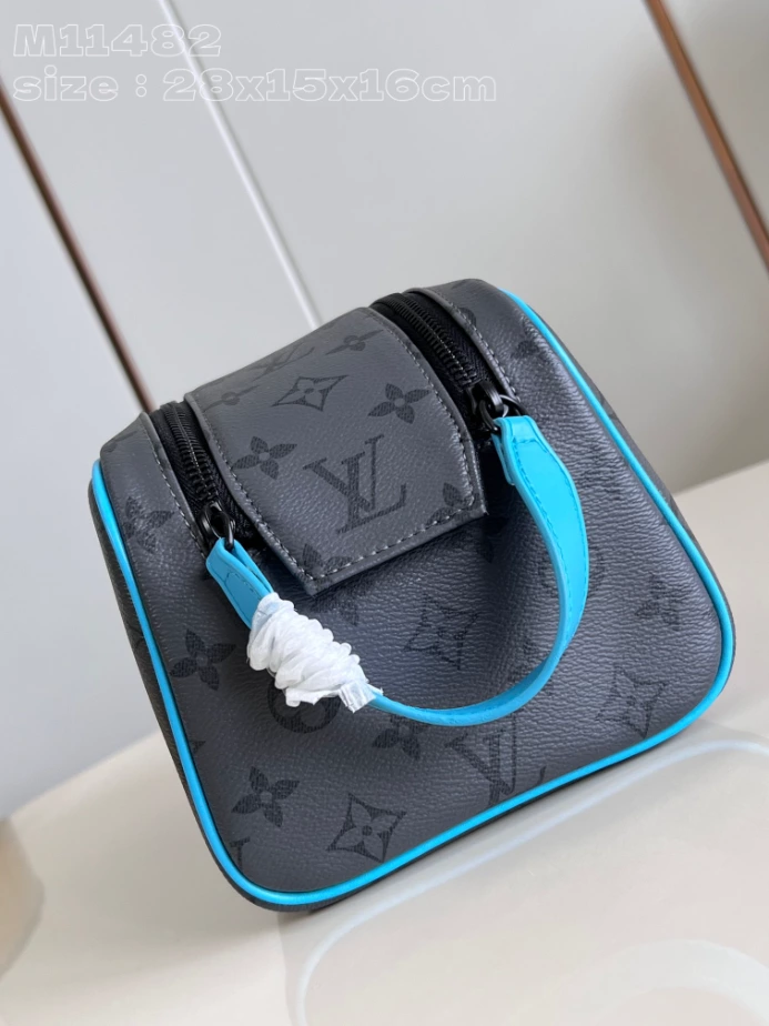DOPP KIT TURQUOISE MONOGRAM ECLIPSE REVERSE CANVAS M11482 – LW388