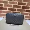 GUCCI MEN’S OPHIDIA GG CANVAS TOILETRY CASE GREY/BLACK 2023 – BG096