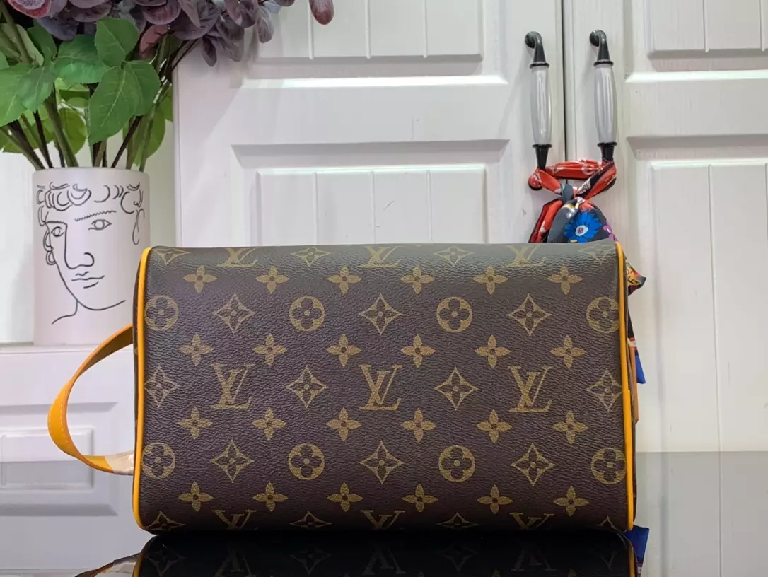 Louis Vuitton Dopp Kit Borneo Yelow Monogram Macassar Canvas Bag – LW145