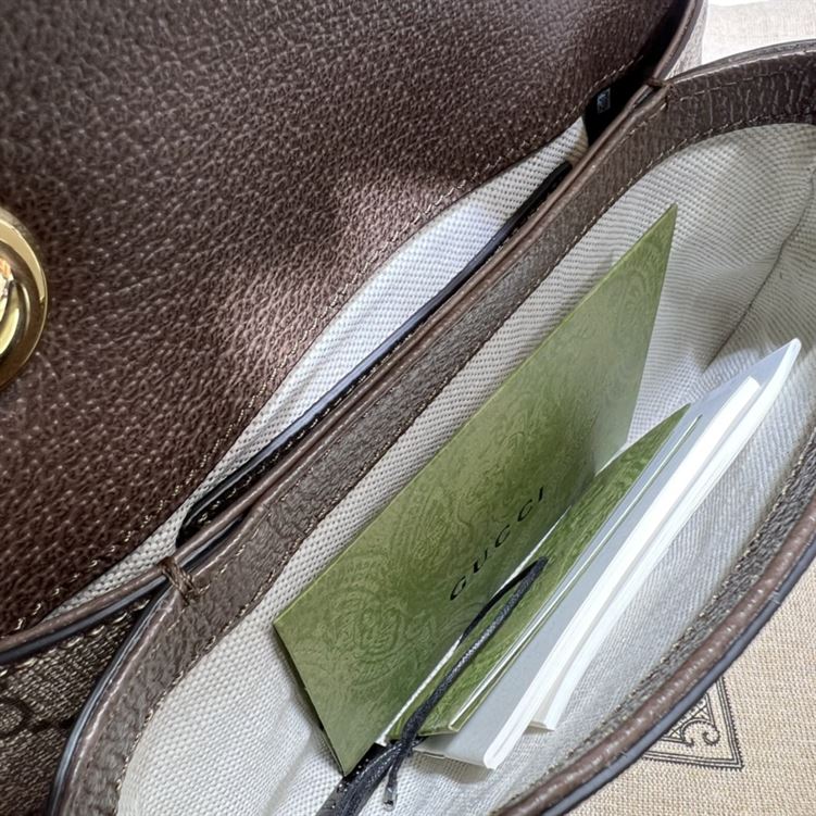 GUCCI BLONDIE MINI SHOULDER BAG WITH BEIGE AND EBONY GG SUPREME CANVAS – GB78