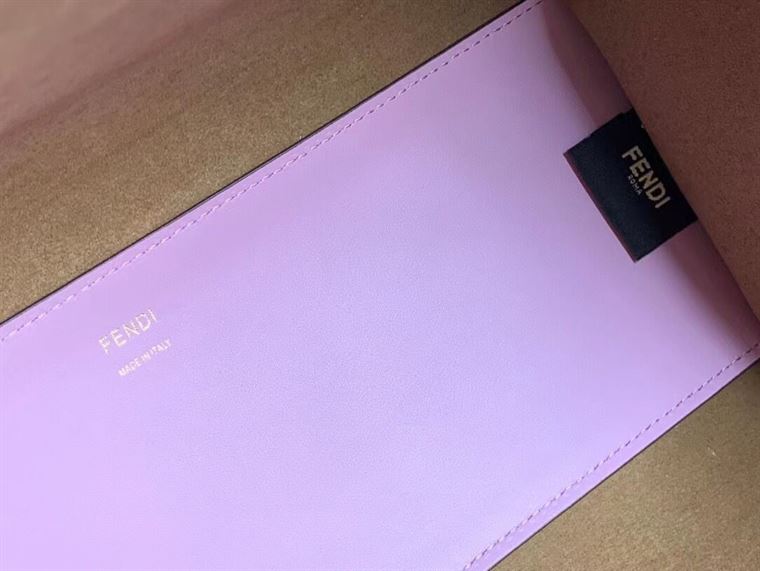 FENDI SUNSHINE MEDIUM LILAC LEATHER SHOPPER – F020