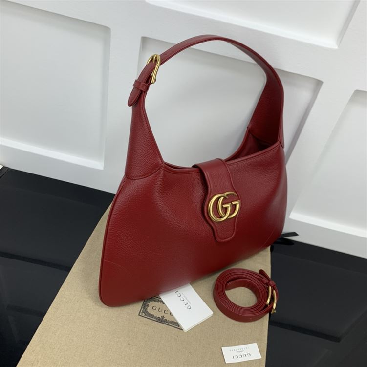 GUCCI APHRODITE MEDIUM SHOULDER BAG IN HIBISCUS RED LEATHER – GB45