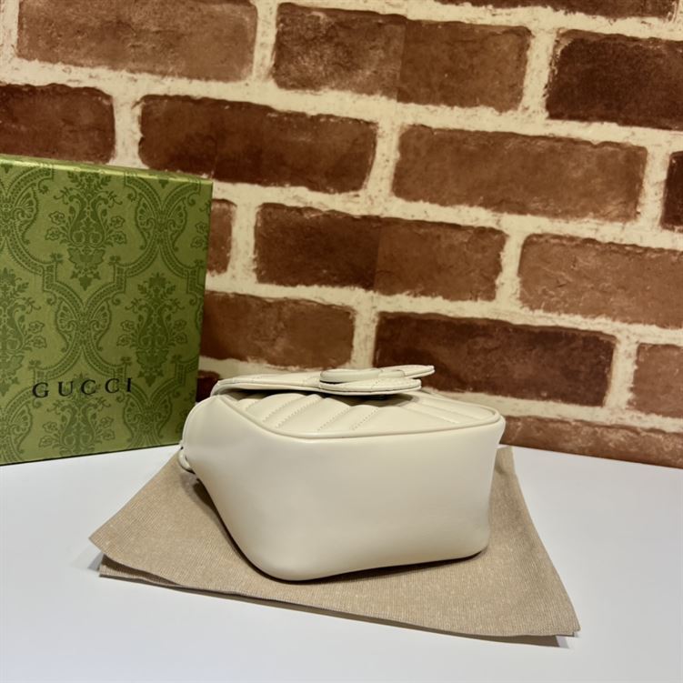 GUCCI MARMONT BELT BAG IN WHITE LEATHER – GB18