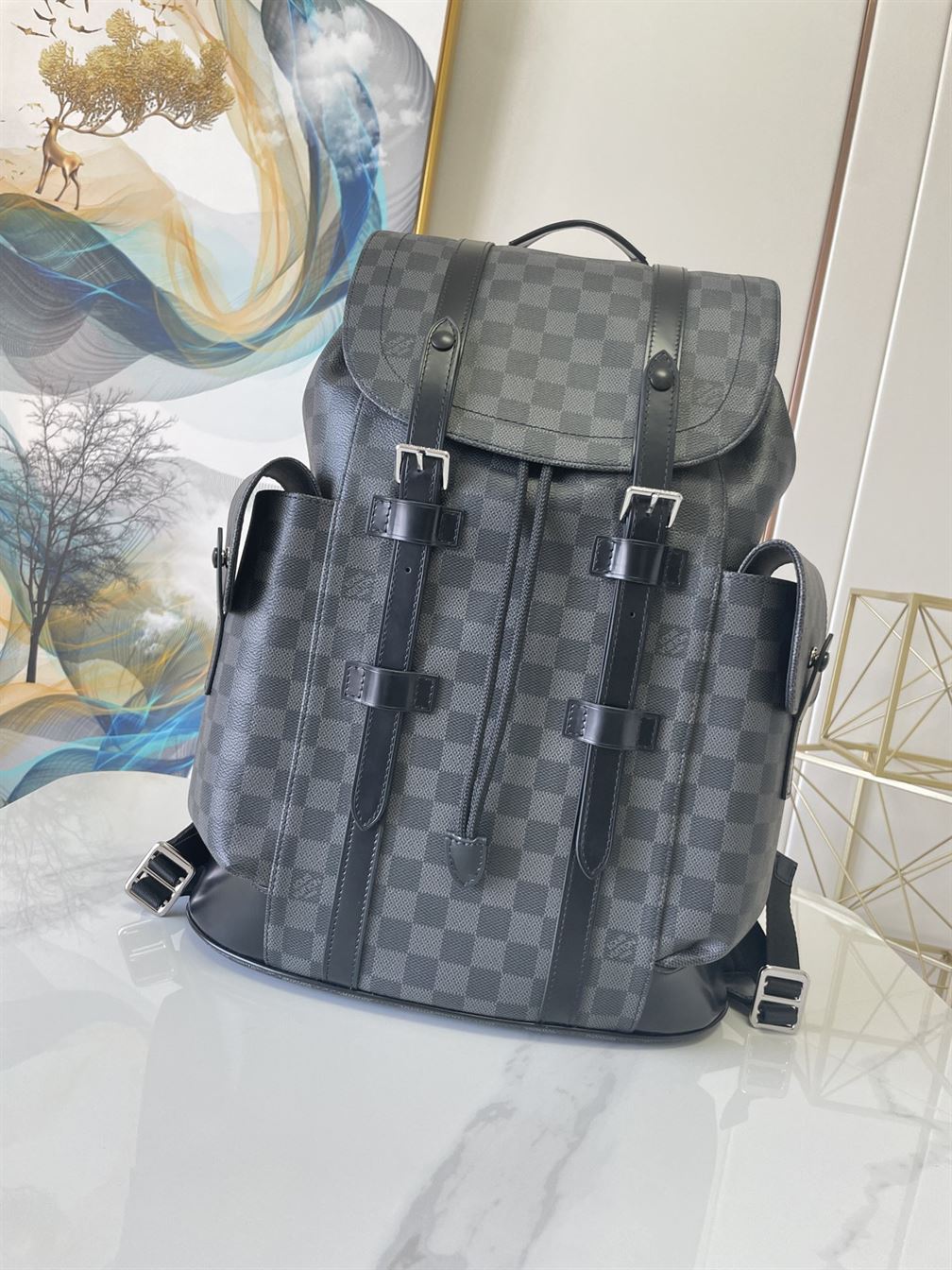 LOUIS VUITTON CHRISTOPHER BACKPACK DAMIER GRAPHITE CANVAS – LVB021