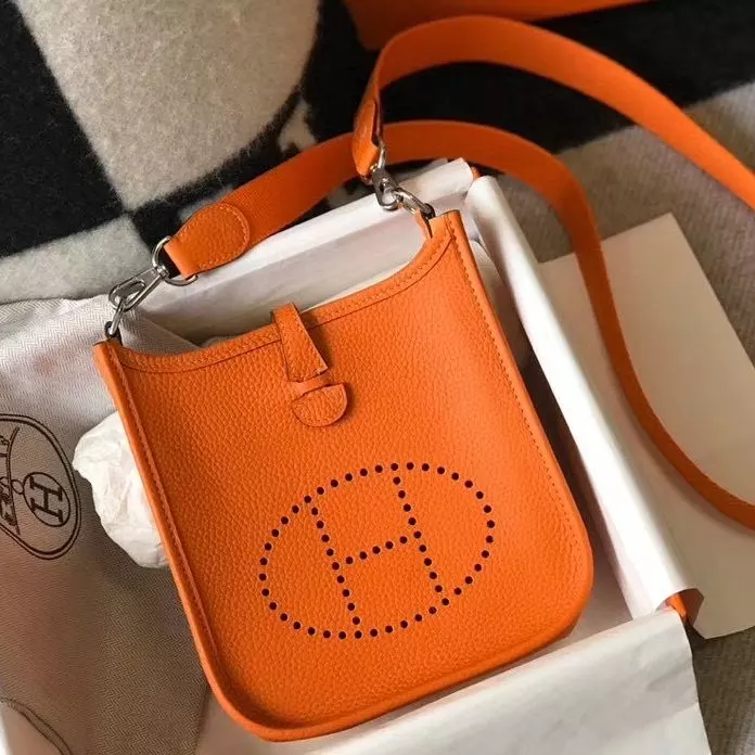 Hermes Evelyne III TPM Bag In Orange Clemence Leather – HW051