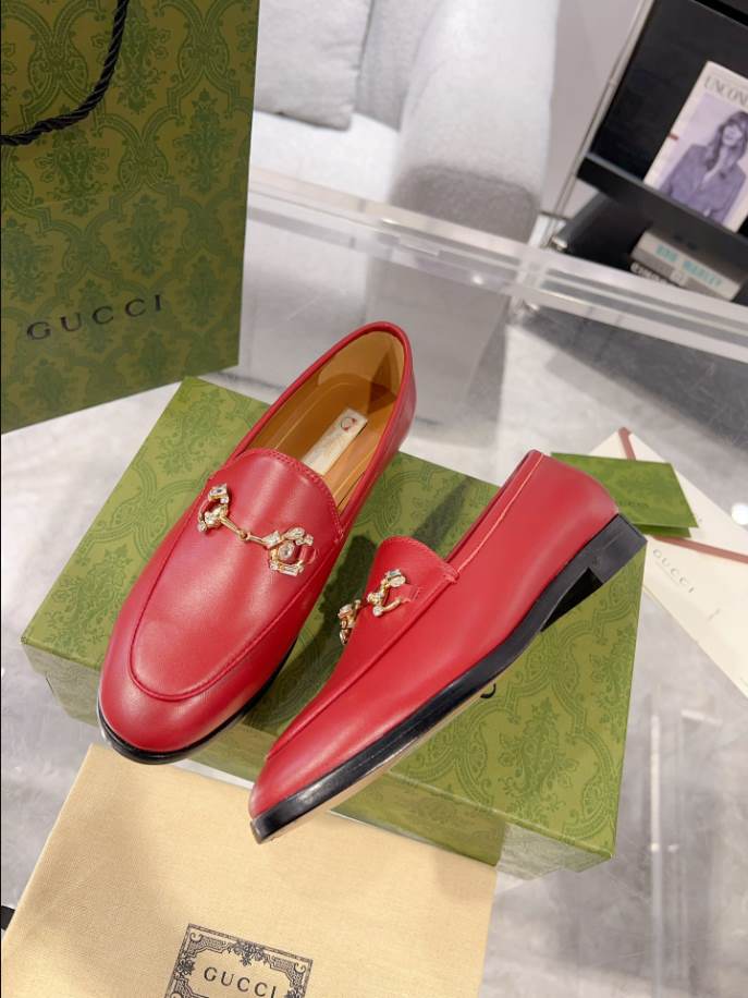 Gucci Jordaan Red Loafer – GL069