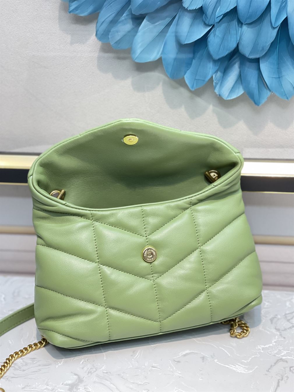 YSL PUFFER TOY MINT GREEN BAG – YB019